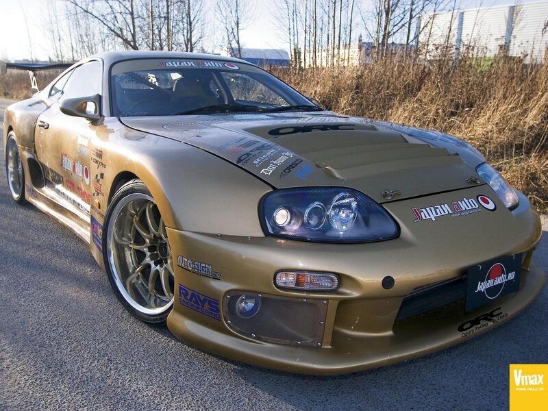 gold modified sports car