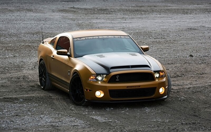 Gold Mustang Shelby