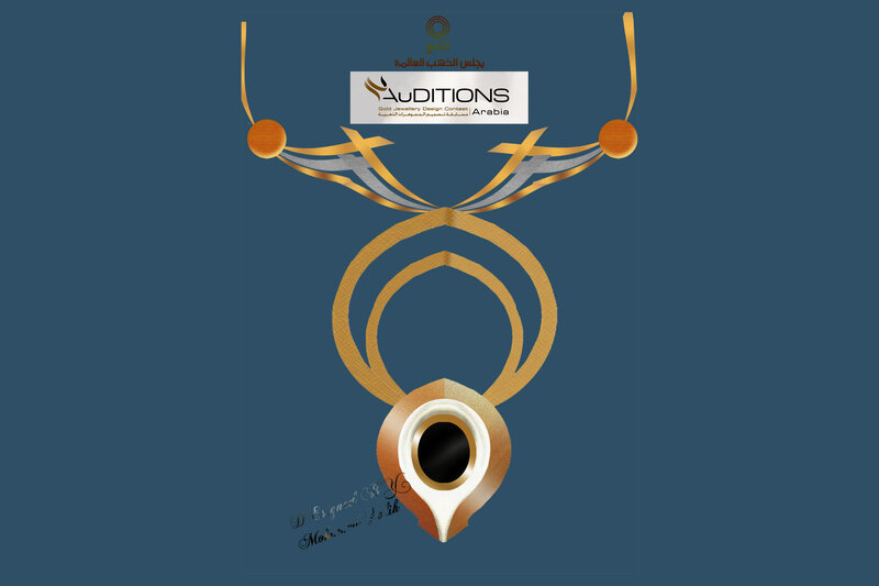 Gold necklace design for contest
