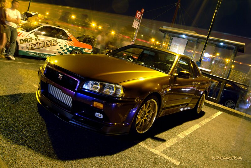 Gold Nissan Skyline