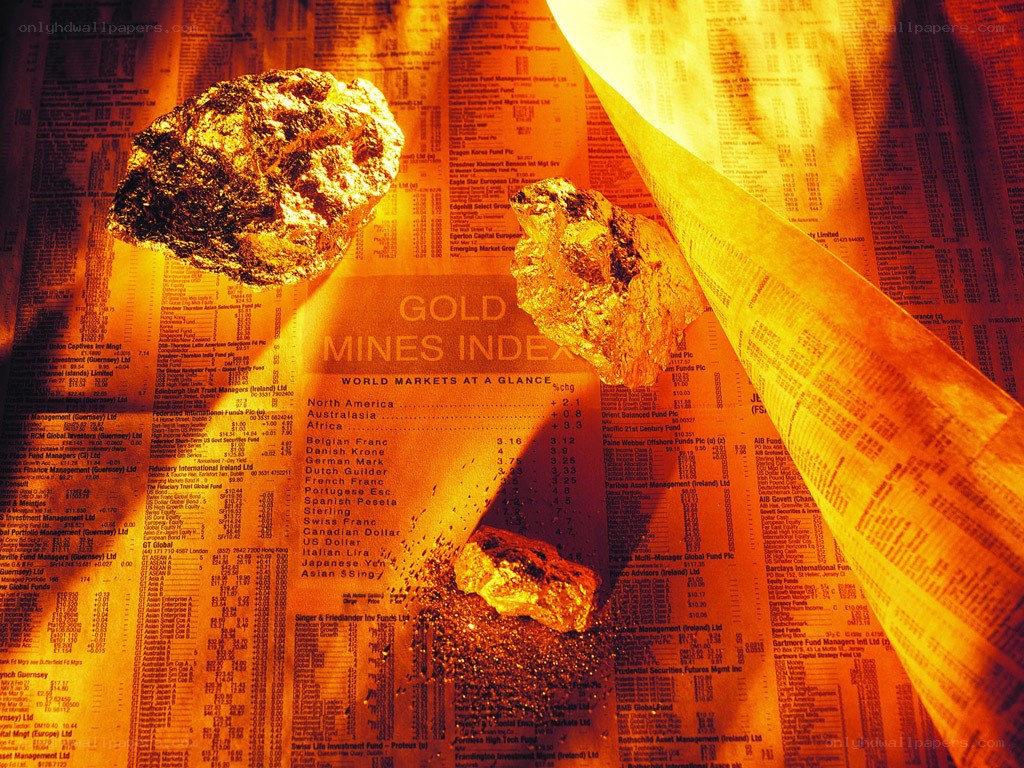Gold nuggets on financial page
