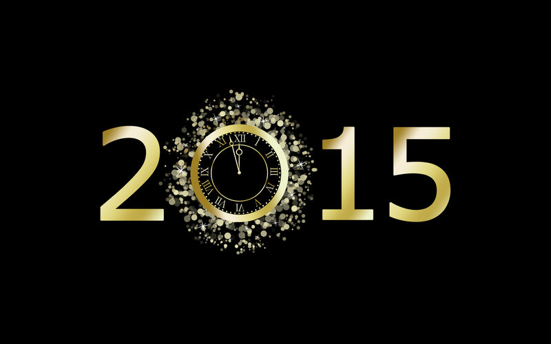 Gold Numbers and Clock — Black