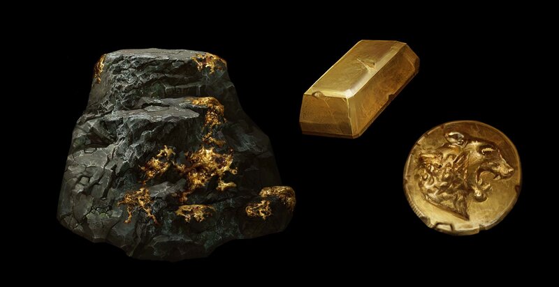 Gold Ore and Gold Items