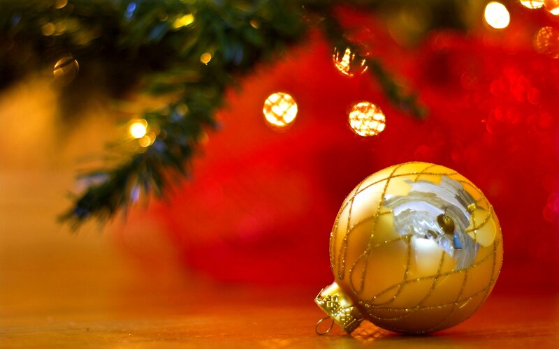 Gold Ornament on Table