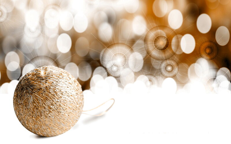 Gold Ornament on White