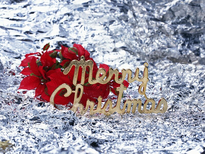 Gold Ornament with Poinsettia