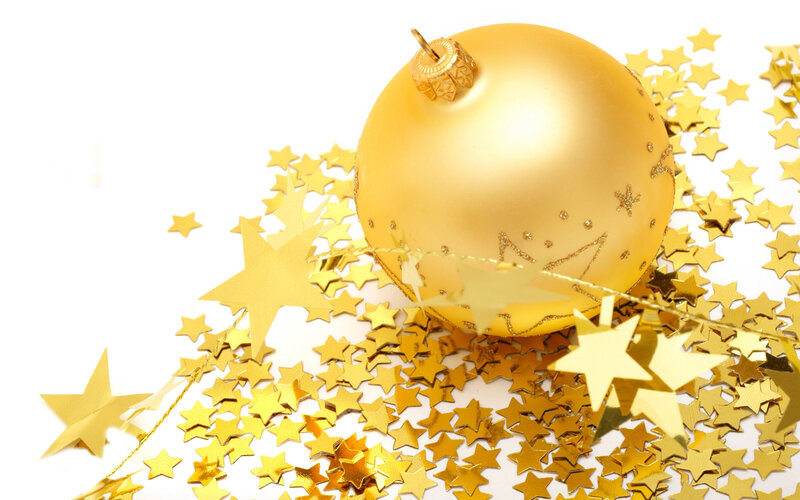 Gold Ornament with Stars