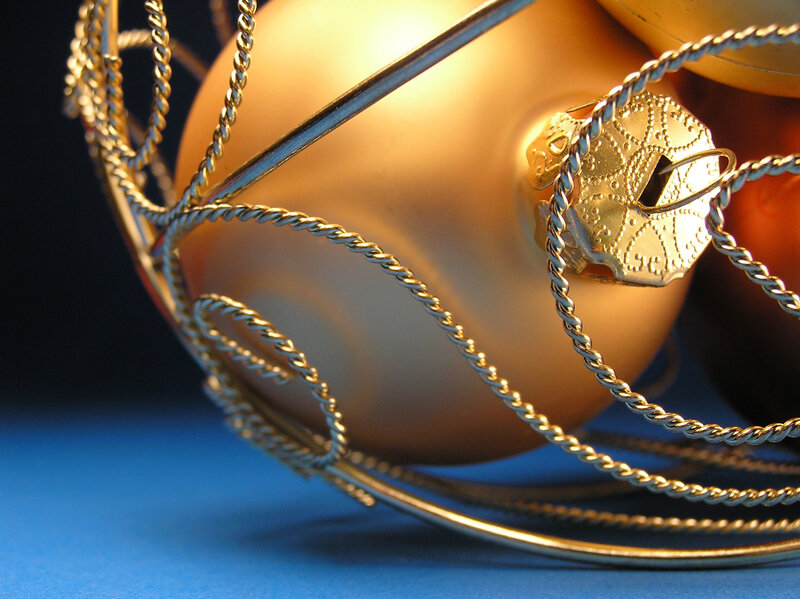 Gold Ornament with Wire
