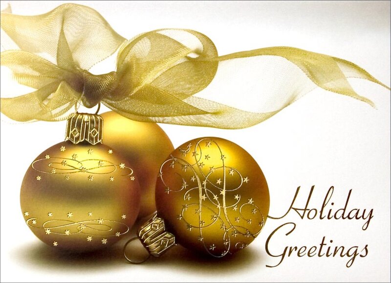 Gold Ornaments with Ribbon