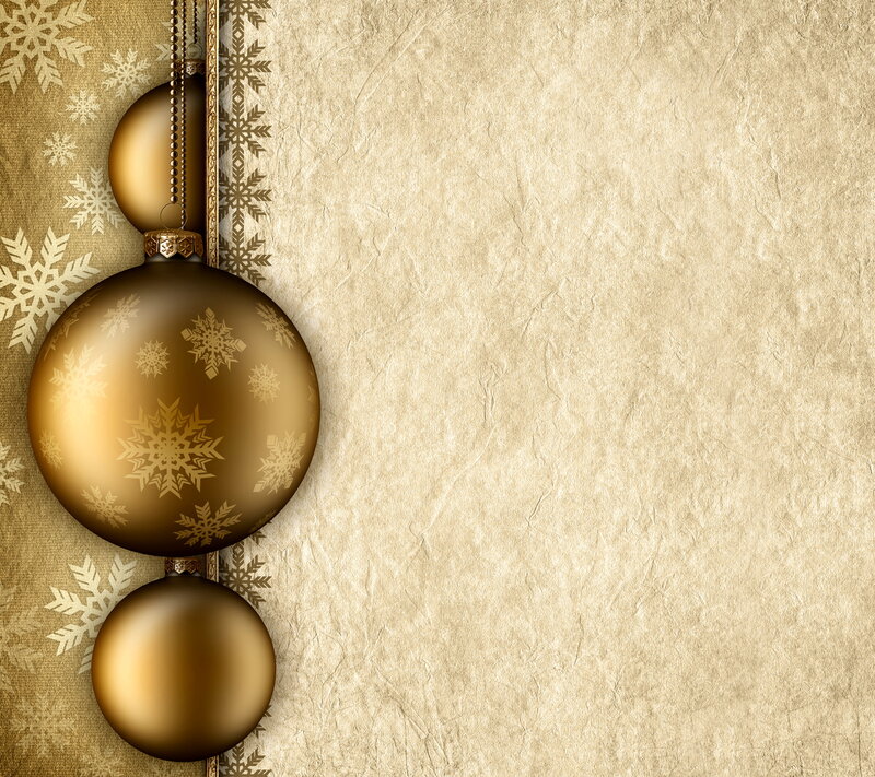 Gold Ornaments with Snowflakes