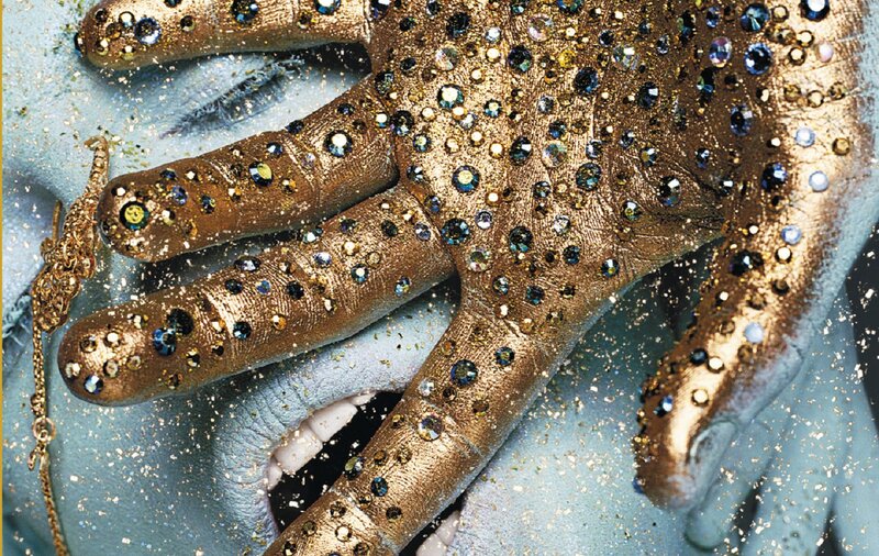 Gold-painted Hand with Gems
