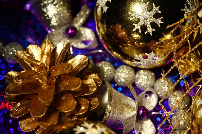 Gold Pinecone Ornament