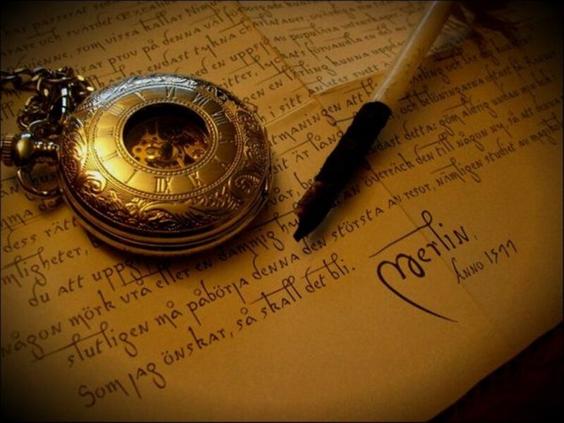 Gold Pocket Watch — Brown, Dramatic