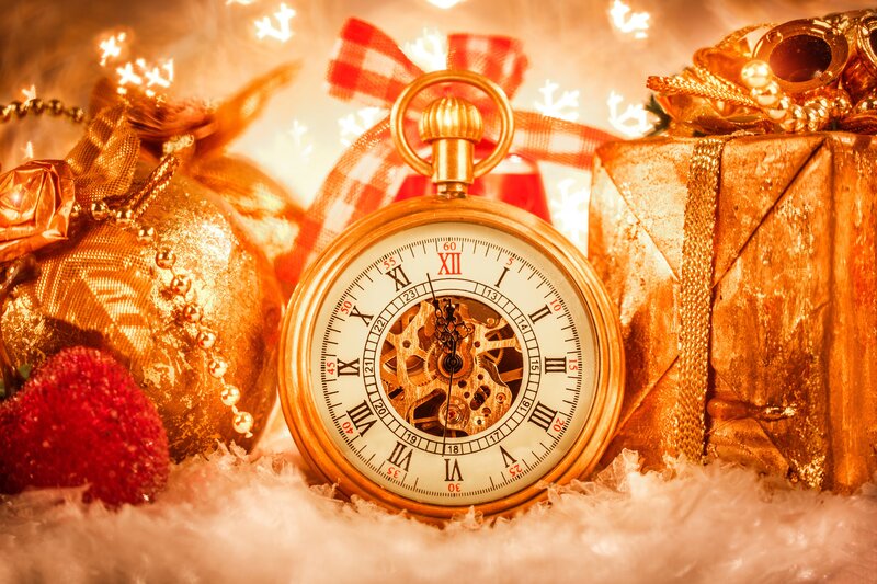 Gold Pocket Watch — Festive
