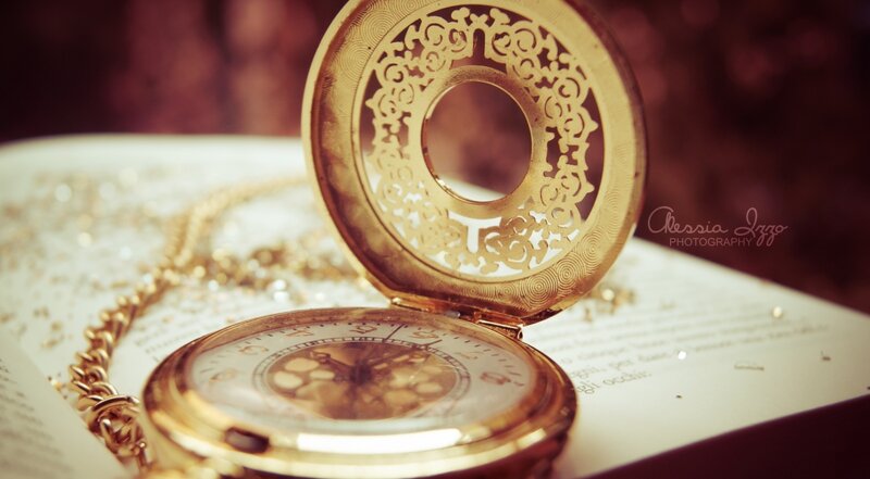 Gold Pocket Watch — Nostalgic, Photograph, Chain