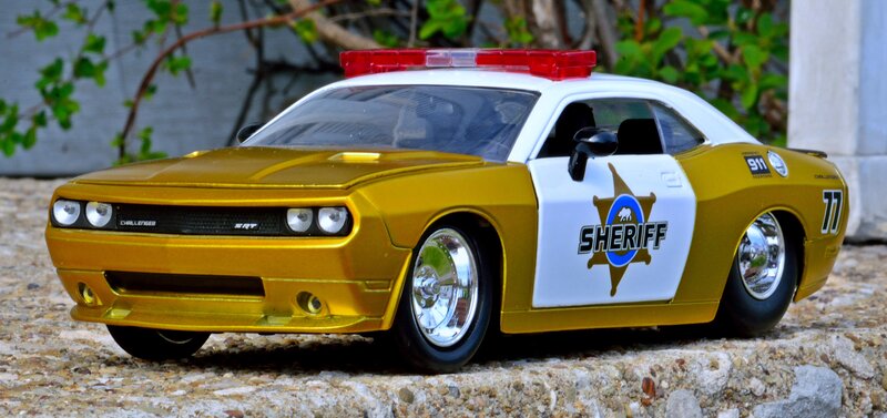 Gold Police Car Model