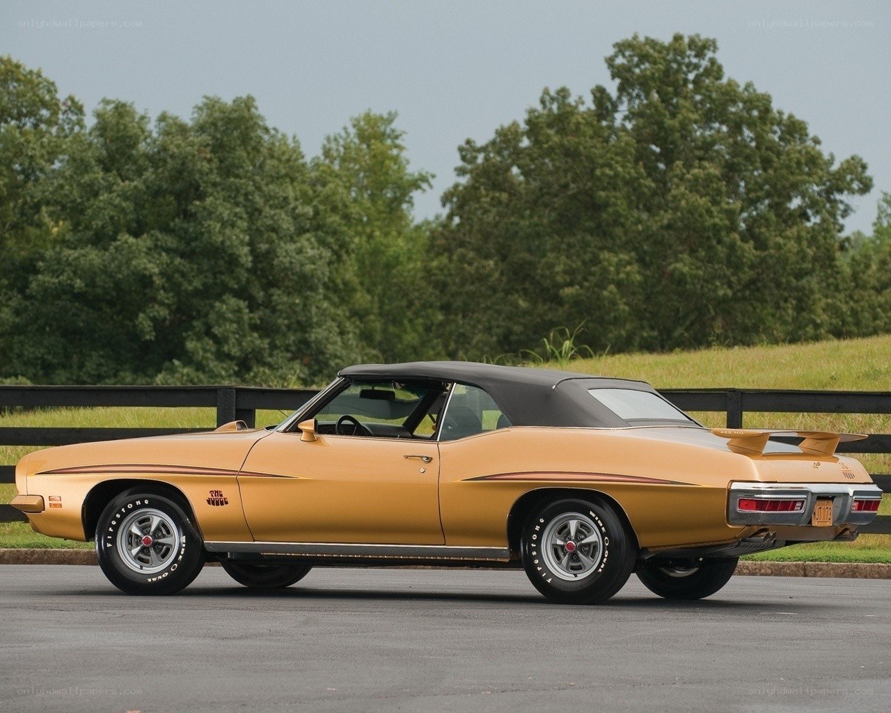 gold pontiac convertible