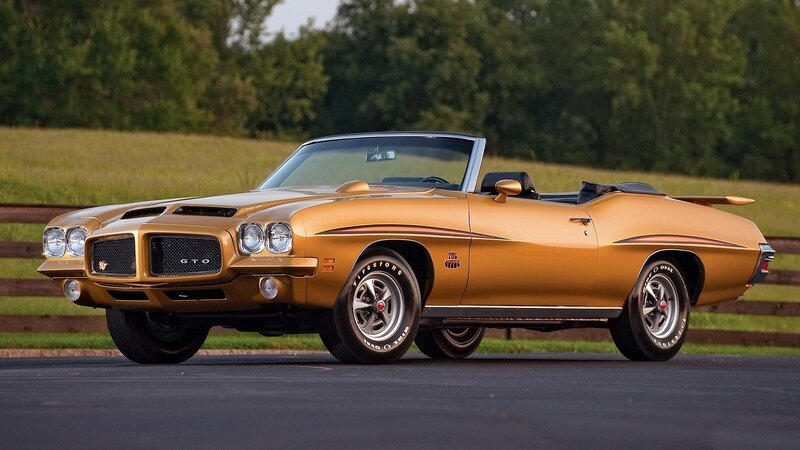 gold pontiac gto convertible