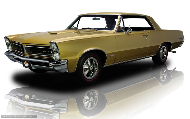 Gold Pontiac GTO Muscle Car