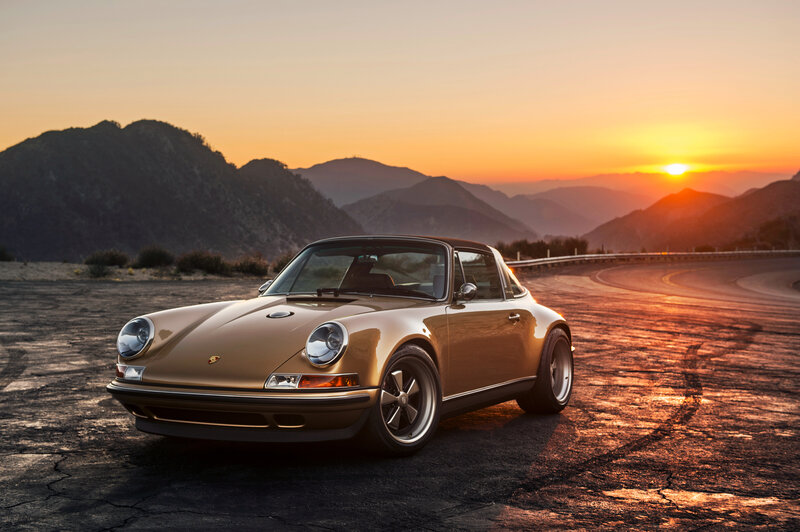 Gold Porsche 911 Targa