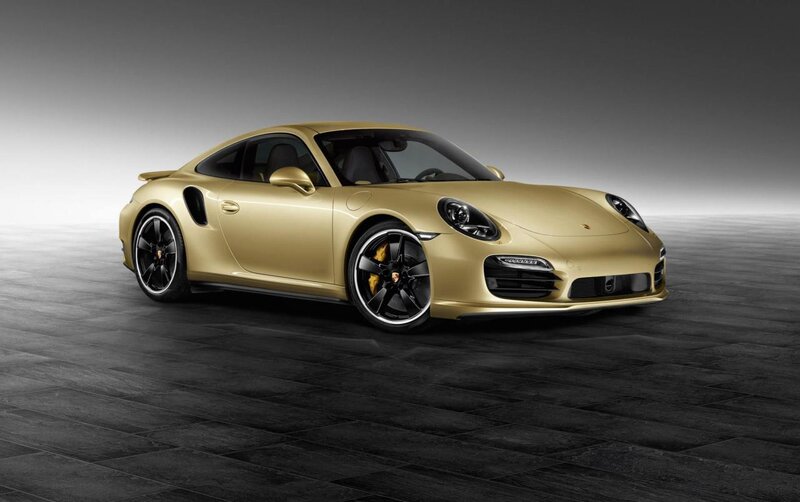 Gold Porsche 911 Turbo