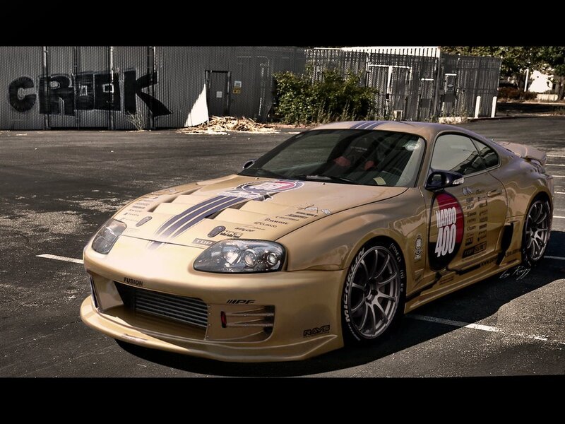 Gold Race Car — Dramatic, Afternoon