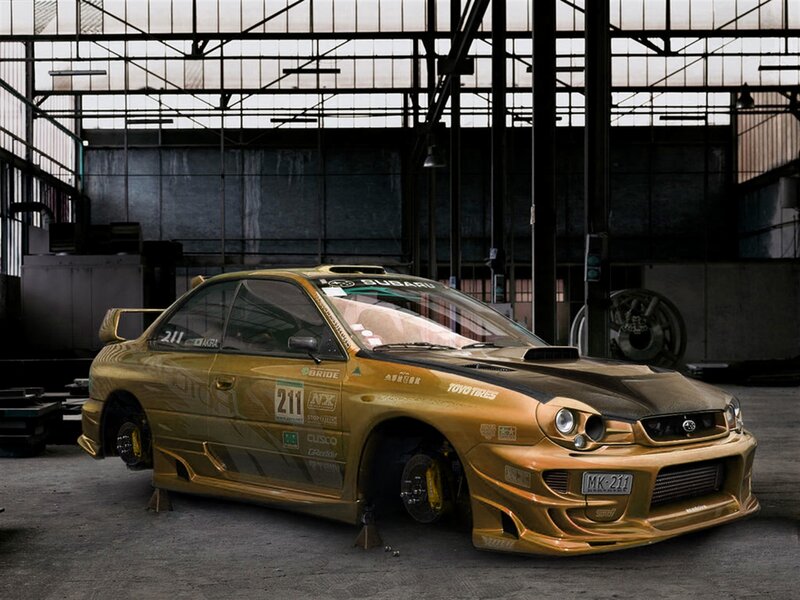 Gold Rally Car