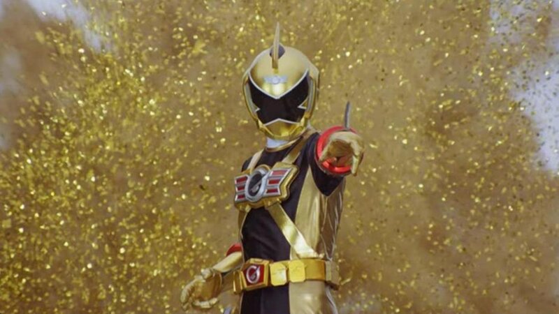 gold ranger in golden sparkles