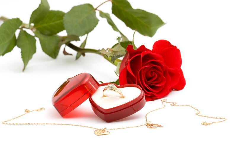 Gold Ring and Rose