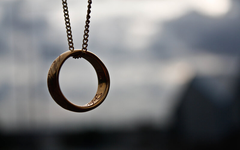Gold Ring on Chain