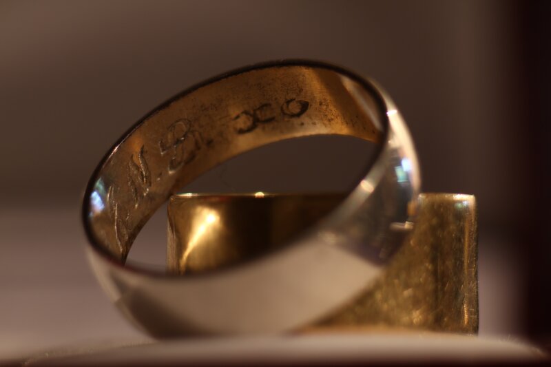 Gold Ring with Engraving