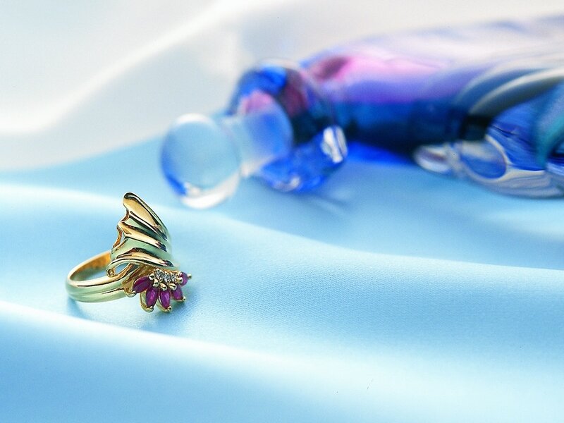 Gold Ring with Gemstones