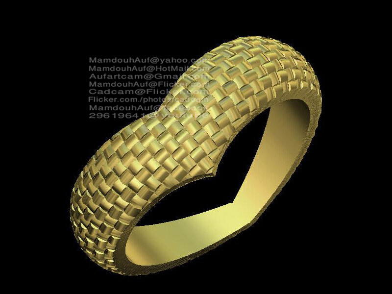 Gold Ring with Woven Pattern