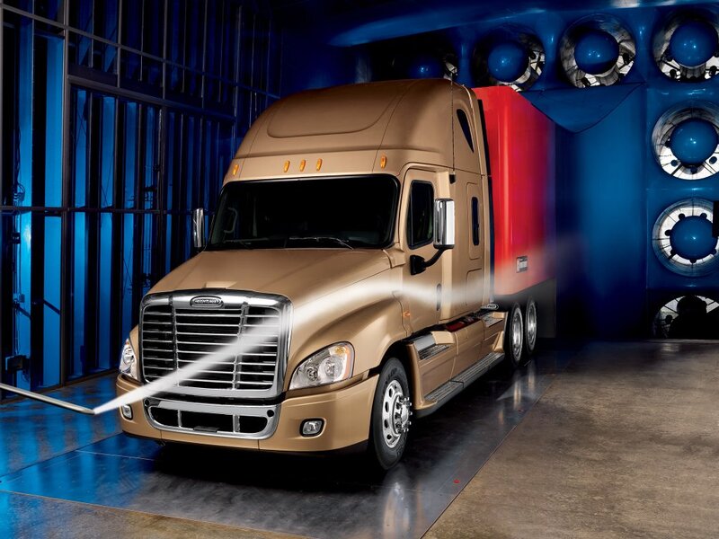 Gold Semi-truck — Dramatic