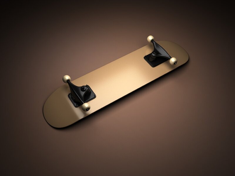 Gold Skateboard