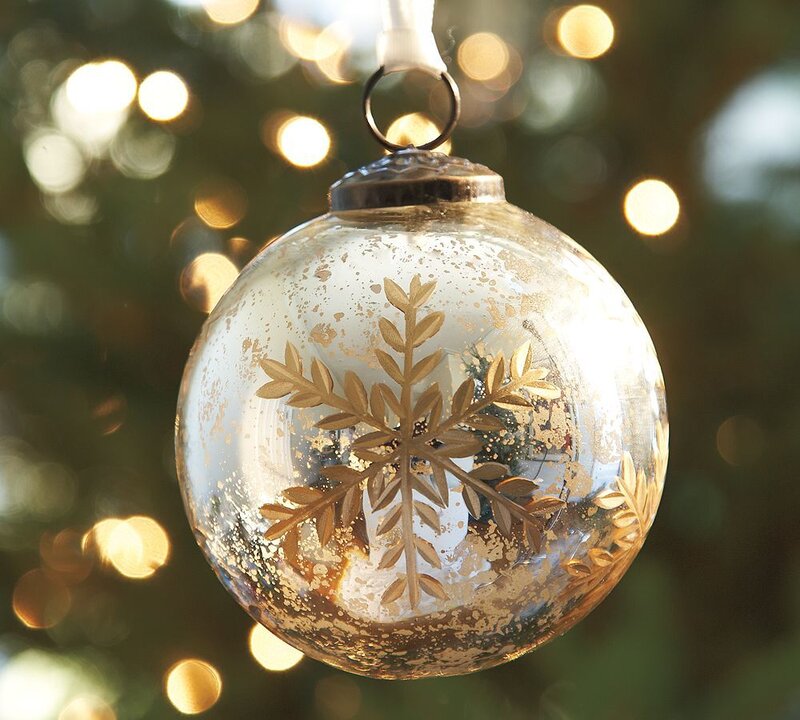 Gold Snowflake Ornament — Festive