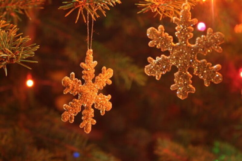 Gold Snowflake Ornaments — Festive