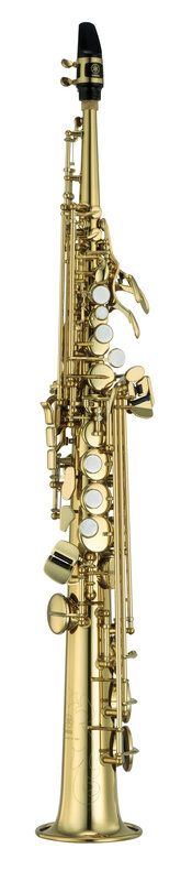 Gold soprano saxophone
