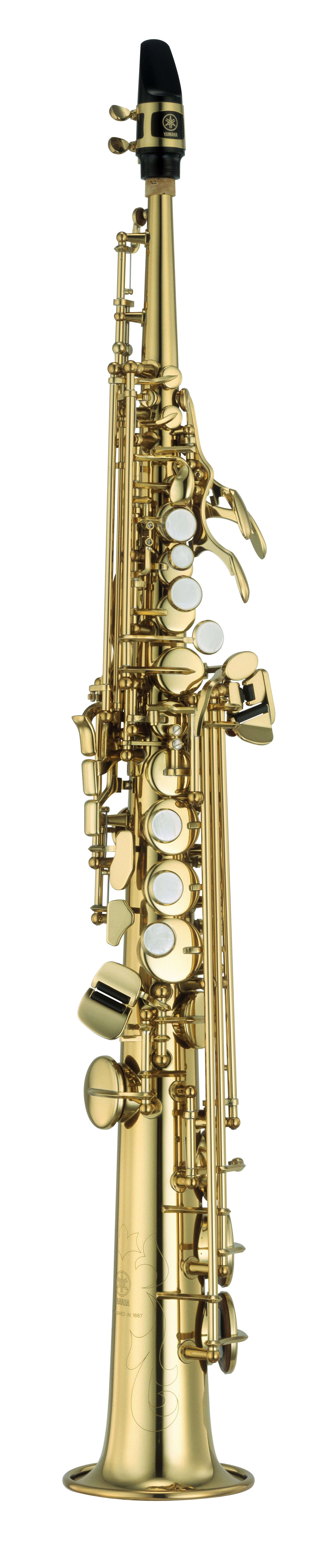 Gold soprano saxophone