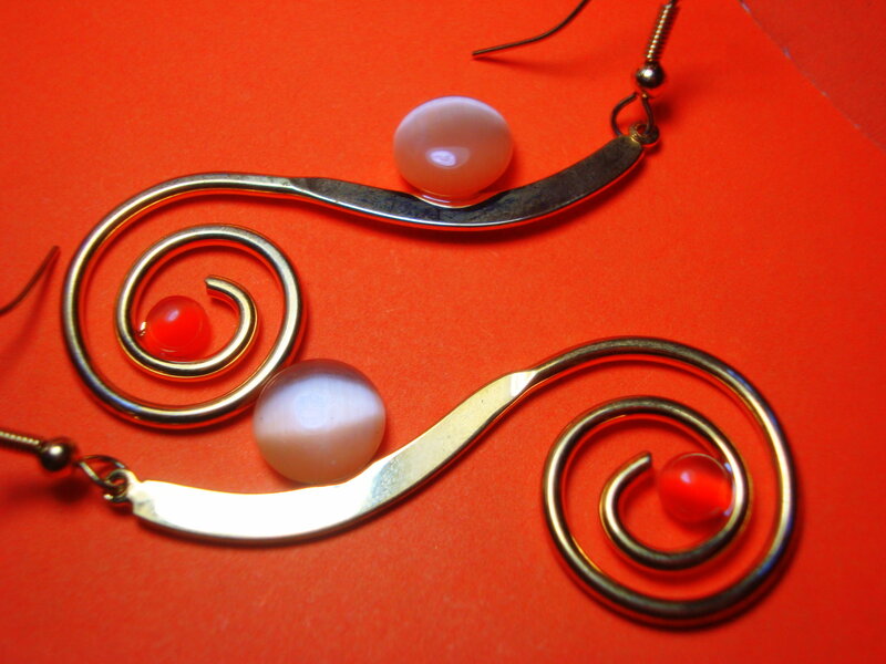 Gold Spiral Earrings