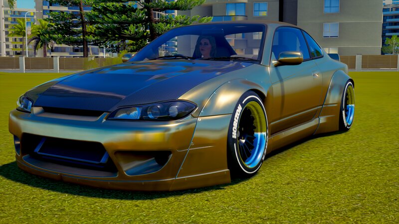 Gold Sports Car — Calm, Afternoon, 3d Render