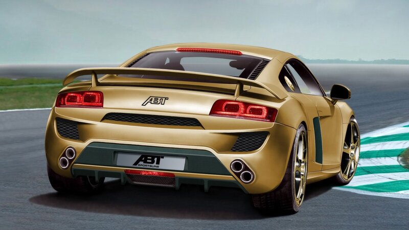Gold Sports Car — Dynamic, 3d Render, Race Track