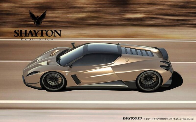 Gold Sports Car — Dynamic, Sunset