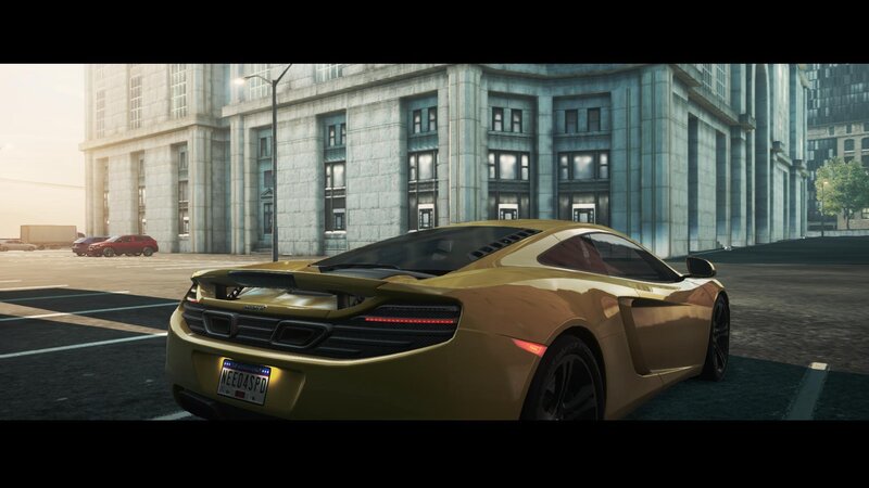 Gold Sports Car — Urban