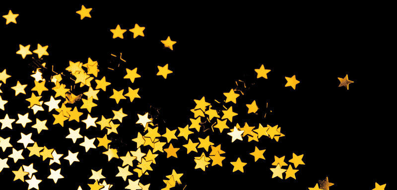 Gold Star Confetti — Yellow
