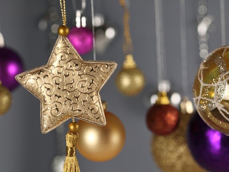 Gold Star Ornament — Festive, Photograph, Ornaments, Tassel