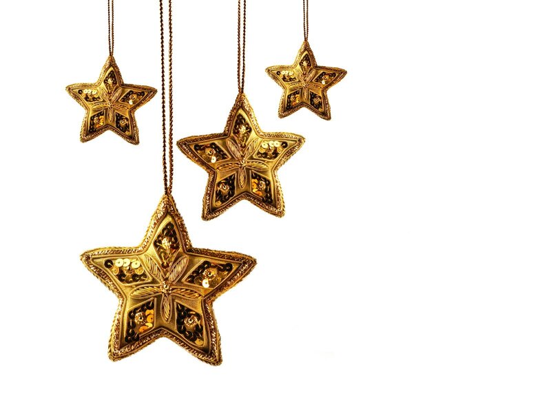 Gold Star Ornaments