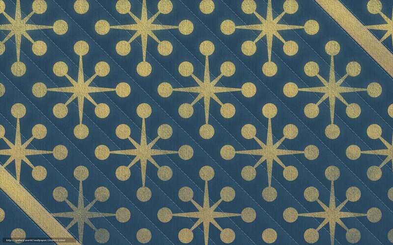 Gold Star Pattern — Blue