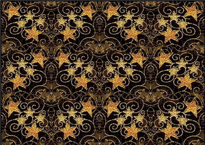 gold stars on black pattern