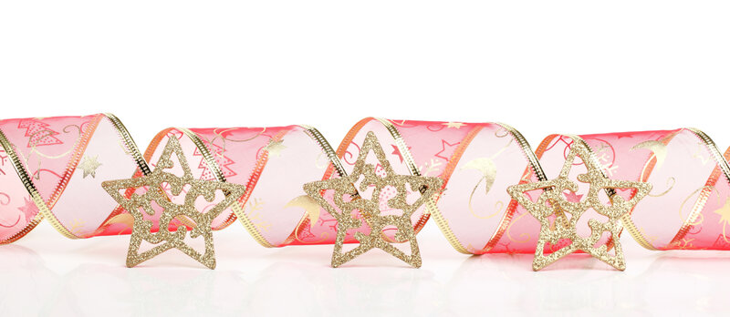 Gold Stars on Ribbon